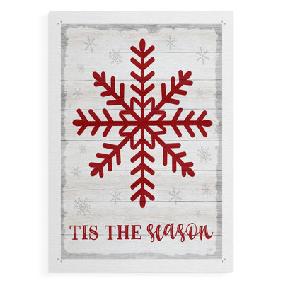 Tis the Season Snowflake -Canvas Print Only - NOT FRAMED