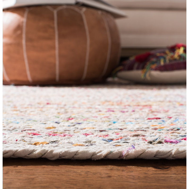 Hurst Hand Woven Abstract Cotton Area Rug , Square 11'