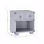 1 Drawer Nightstand With One Open Compartment In In Grey Finish