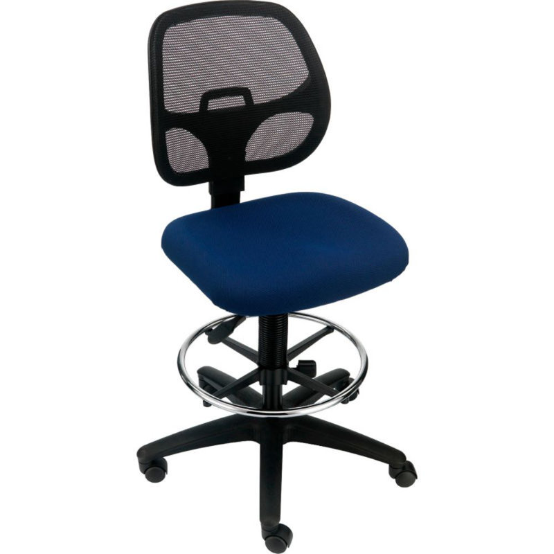 Tabouret de laboratoire à hauteur ajustable, Bleu
