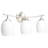 3-Light Vanity Light, 22-Inch Wall Sconce Lighting with White Glass Shade