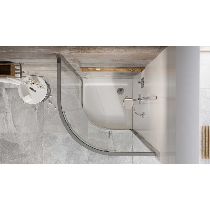 Feora Semi-Frameless Shower Enclosure, 1400mm W x 800mm D