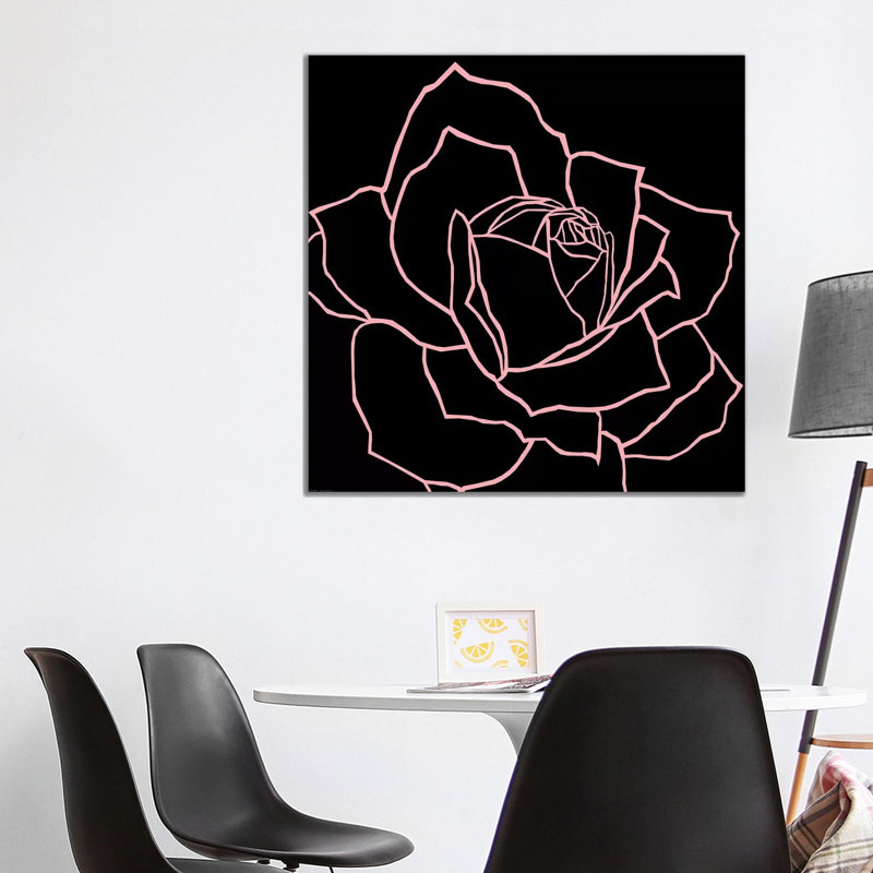 Danna Black Pink by Art Mirano - Wrapped Canvas Print