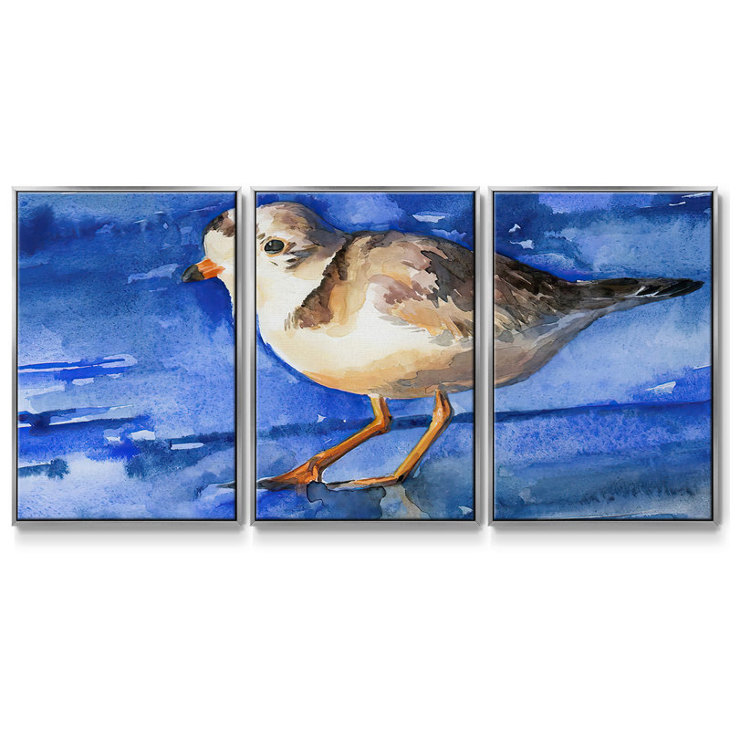 «Pipers I», reproduction sur toile 3 pièces, H 36 po x l 75 po x P 2 po, Argent
