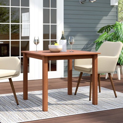 Square Solid Wood Outdoor Side Table - 89.9 cm W 89.9 cm D