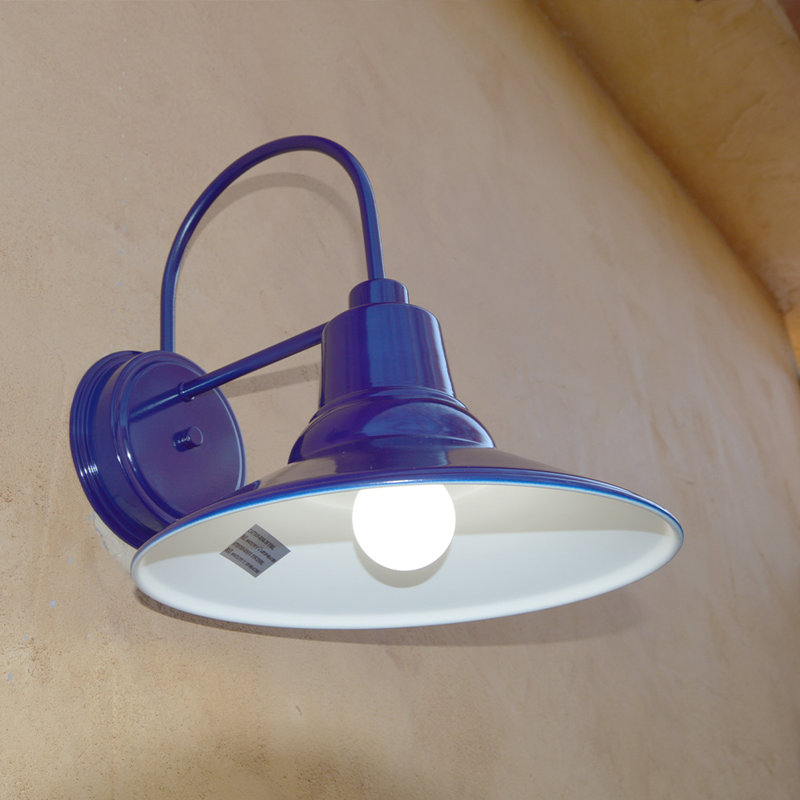 Shelby Blue Metal Outdoor Wall Sconce Light