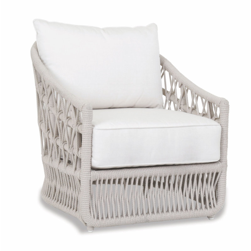 Dana Rope Club Chair, Linen Canvas Sunbrella® Canvas