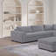 Ensemble de canapé moderne modulaire en velours côtelé gris et gris