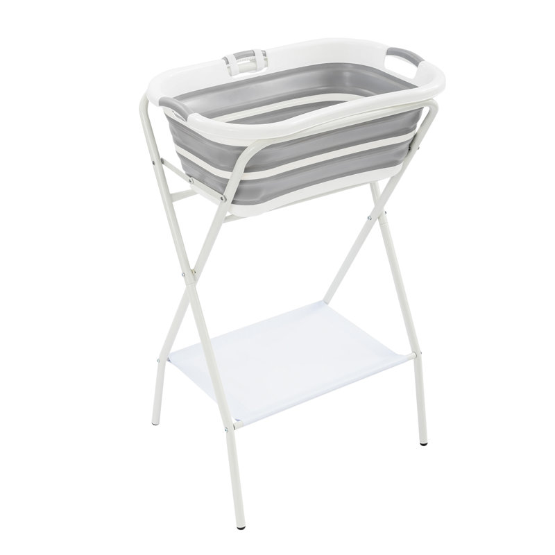 Petite baignoire pour animaux de compagnie avec support, bain pour animaux pliable
