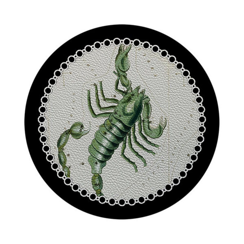 Napperon Zodiac Scorpio, Noir