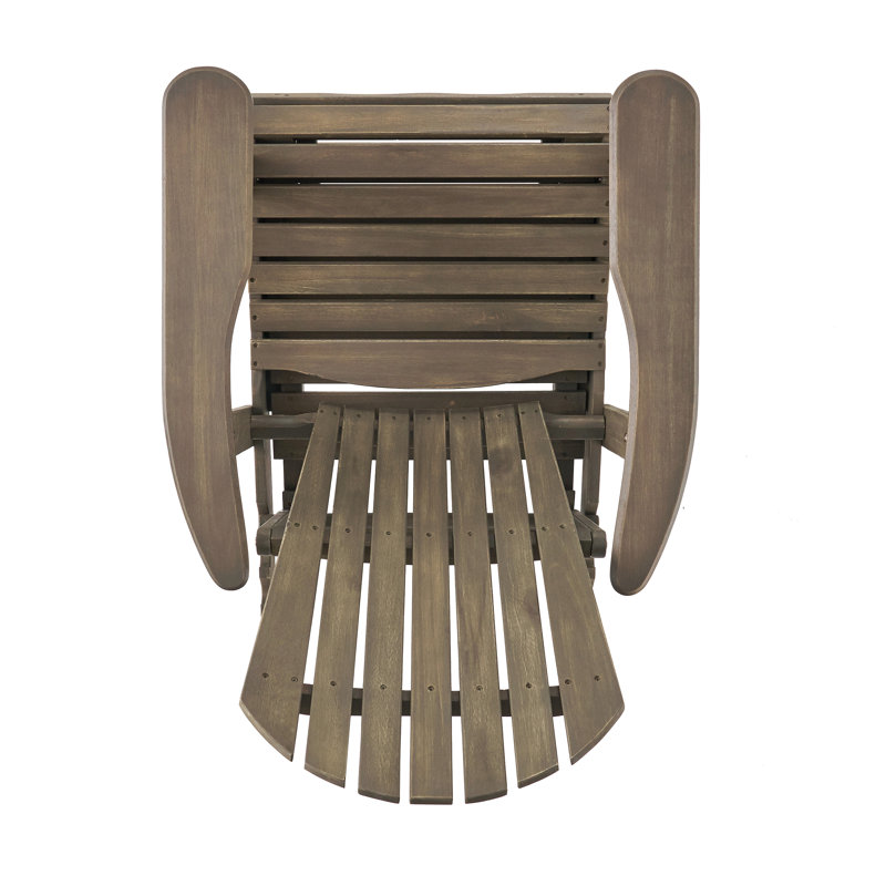 Chaise pliante inclinable Malibu résistante aux intempéries, Gris
