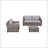 Fully Assembled Wicker 3-Person Seating Set With Cushions