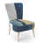 Abstract Indigo/Yellow Polyester Blend selected