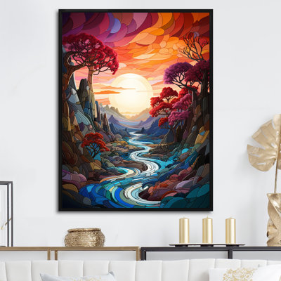 Rainbow Mountain Sunrise Landscape - Rainbow Wall Art Living Room