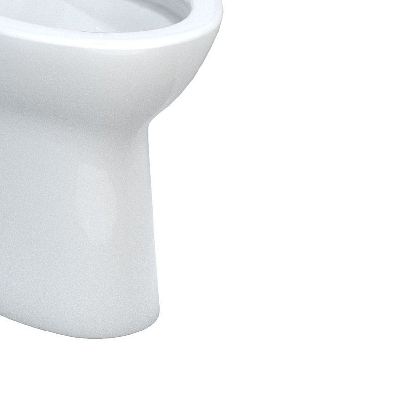 Drake® 1.28 GPF (Water Efficient) Elongated Two-Piece Toilet with Tornado Flush® (Seat Not Included), Cotton White, 12"
