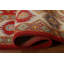 Tapis rouge / brun / orange en laine noué à la main de conception unique 6 pi 7 po x 10 pi New Age