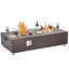 Table de foyer d'extérieur au propane 56 "avec seau à glace, table de feu 50000BTU-1123077601