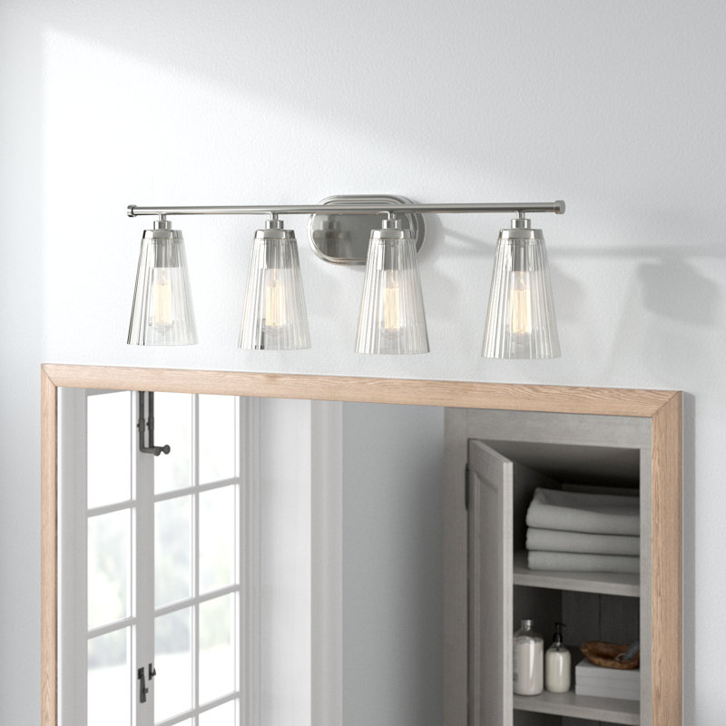 Jeanie 4 - Light Dimmable Bath Sconce, Nickel