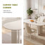 Ensemble de table de salle à manger ovale avec 4 chaises, blanc et beige, salle à manger-821633419