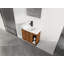 Meuble-lavabo mural de 24 po avec lavabo en céramique blanche et porte à fermeture en douceur, conception écologique et peu encombrante