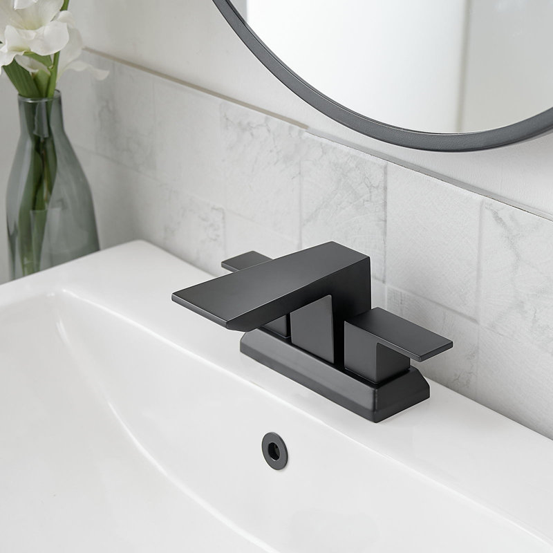 2-handle Bathroom Faucet with Drain Assembly