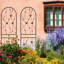 Treillis de jardin en métal 71 po x 19,7 po, paquet de 4, antirouille, noir, support de croissance pour plantes d'extérieur, facile à assembler 71 po x 19,7 po, pour support de fleurs, assemblage-747904334