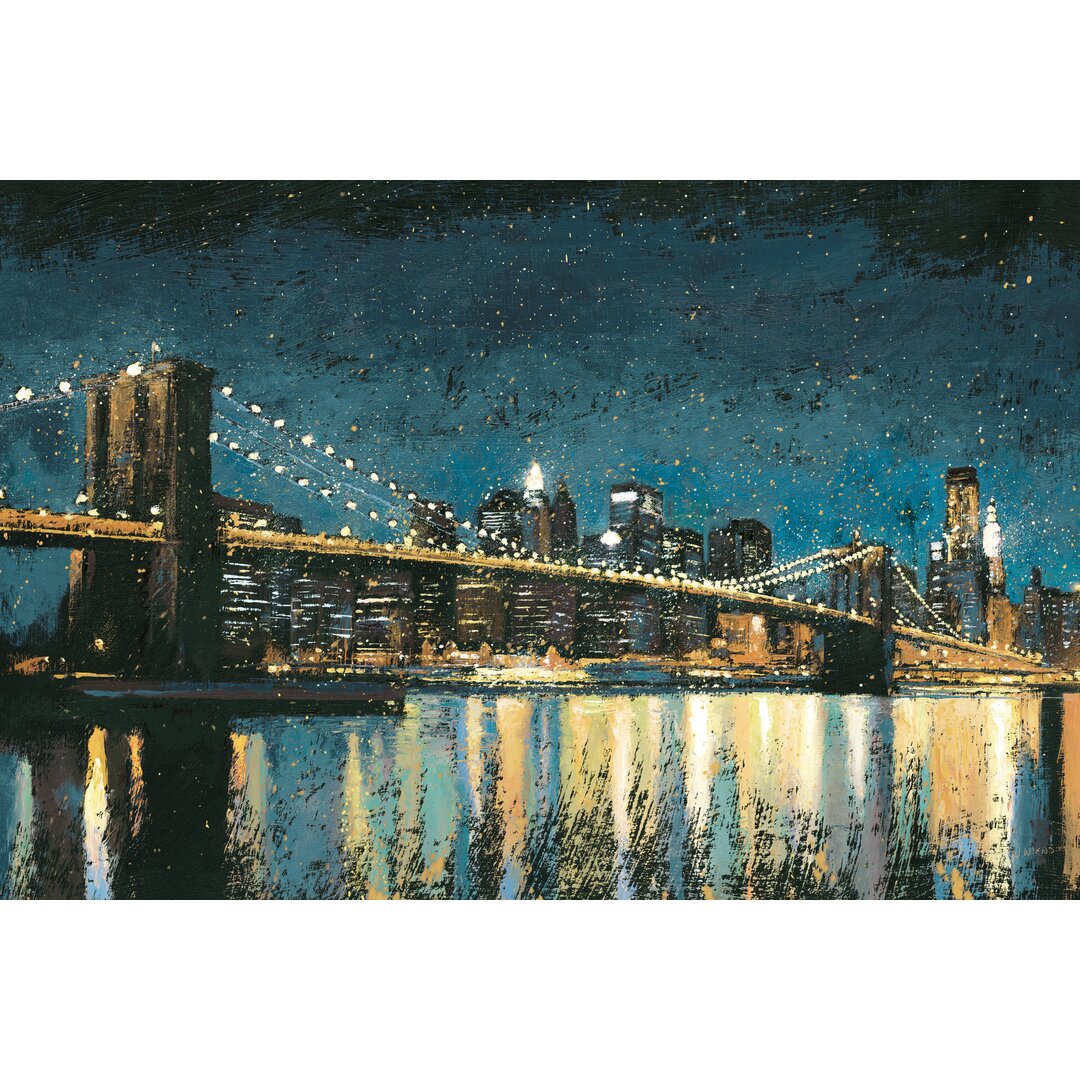 Leinwandbild Bright City Lights Blue I von James Wiens