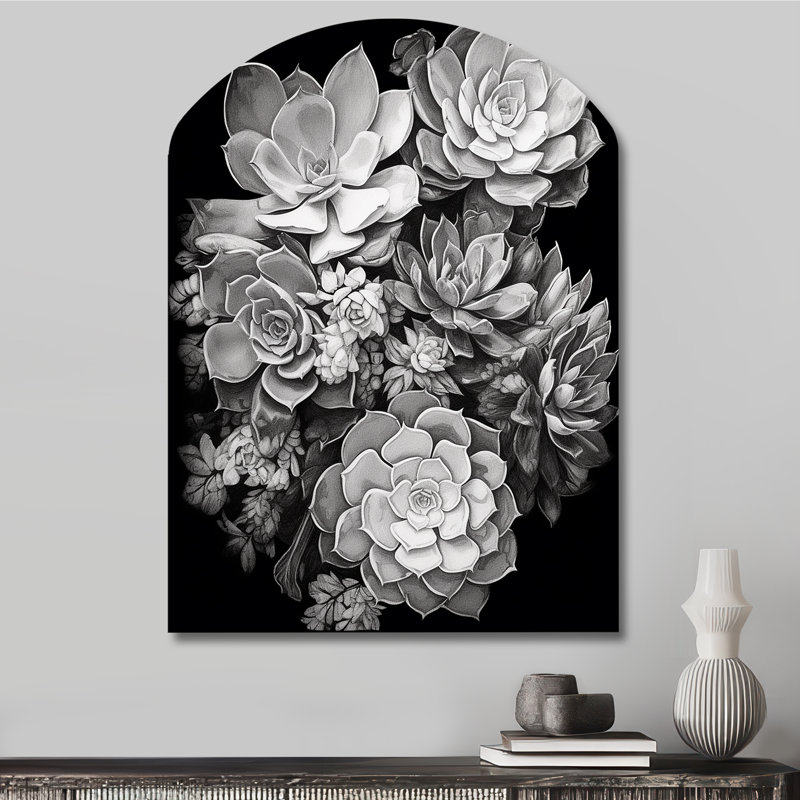 Seagraves - arche de décoration murale en métal florale, sculpture murale asymétrique en métal, H 34 po x l 25 po