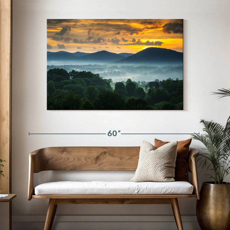 Alvord Hazy Blue Ridge Mountains, H 32 po x l 48 po