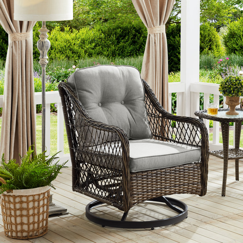 Fauteuil pivotant et oscillant Baecher, Brun, Gris foncé