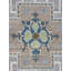 Tapis argent / ivoire en laine noué à la main Khotan