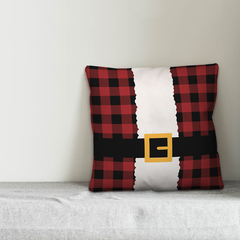 Plaid Pillow Cover, 20" x 20", Polyester/Polyfill