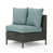 Coussin bleu / cadre gris