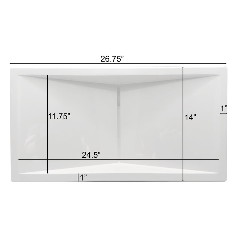 Marble-Lite 14'' Gloss White Polymarble Specialty Bathroom Sink
