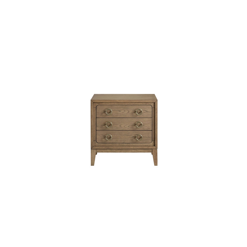 Table de chevet 3 tiroirs Latte Finish