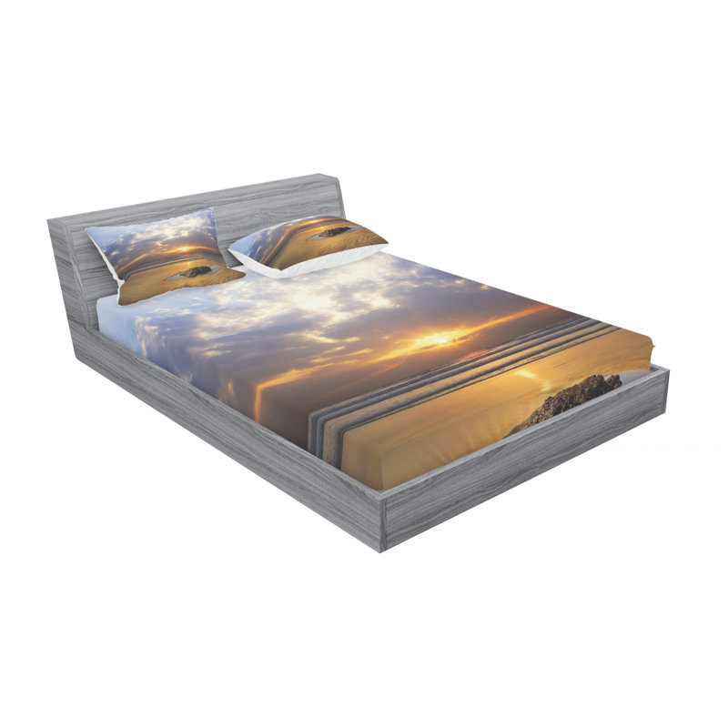 Microfiber Sheet Set, Queen Sheet Set + Fitted Sheet + 2 Pillowcases