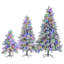 Arbre de Noël artificiel régulier (double) avec blanc Aiguilles vertes