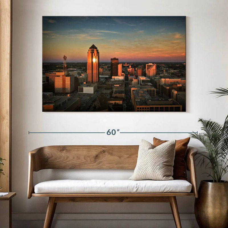 Des Moines Dusk Skyline