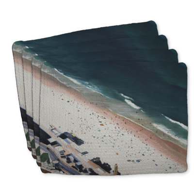 Hot Day at the Beach Braided Polyester Placemats | Set of 4
