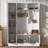 79" Tall Modern Hall Tree with Shoe Storage4 Coat Hooks & Adjustable Shelf for Hallway