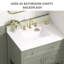 Dosseret en quartz blanc de qualité supérieure de 76 cm (30 po) pour comptoir de toilette de salle de bain