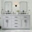 Base de meuble-lavabo double en bois massif 66 po Osoria-91228647