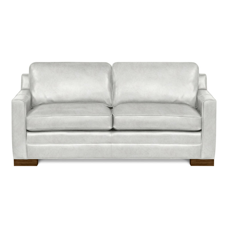 Canapé American Bungalow 81 "Summerton, La Havane, Cuir véritable brun cassé Gatsby