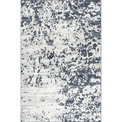 Abstract Blue Area Rug