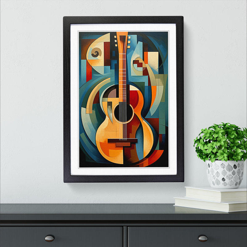 Guitar Cubism - Framed Print