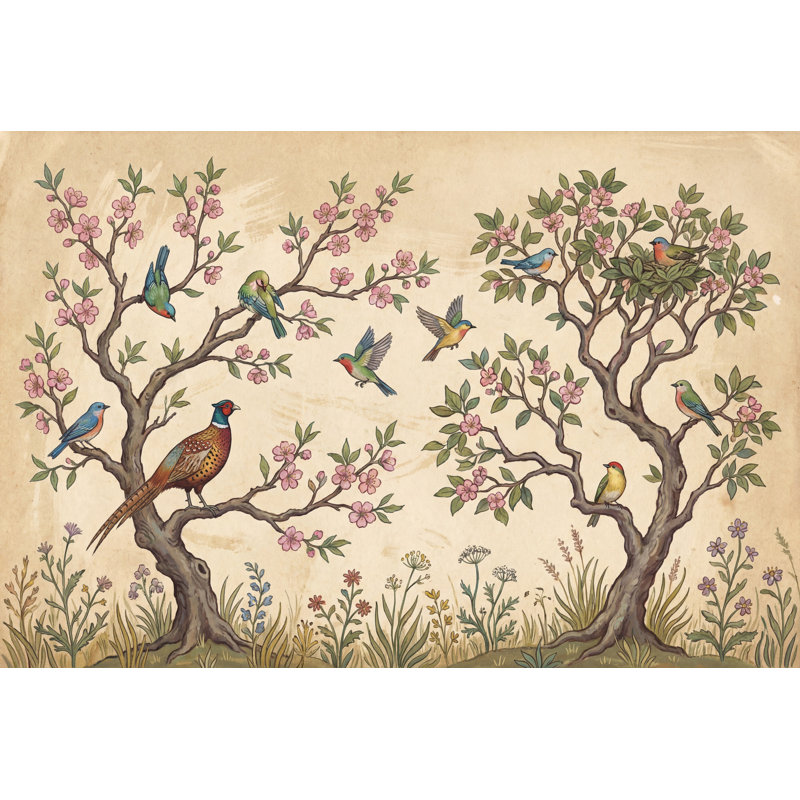 Décoration murale pastorale amovible, Texturé non collé, 140 po x 108 po