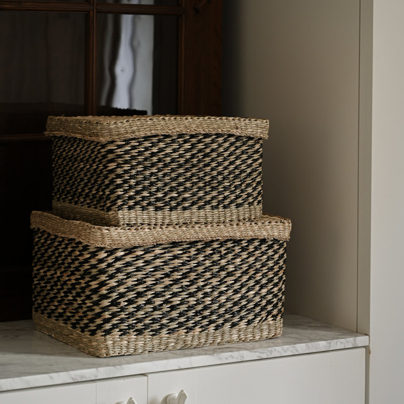 Kona Seagrass Basket with Lid - Medium, 28 pt