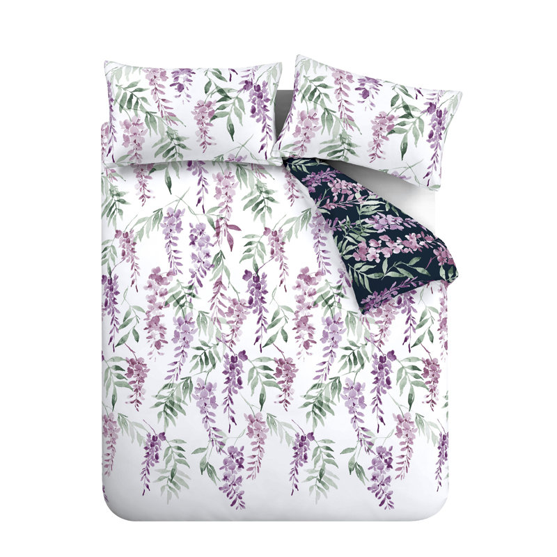 Wister Floral Reversible Duvet Cover Set with Pillowcases, Single - 1 Standard Pillowcase