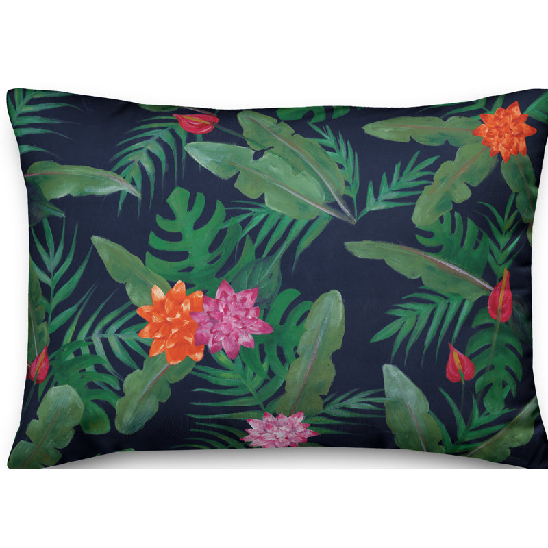Floral Outdoor Throw Pillow