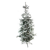 Pre-Lit Noble 7.5' Green Fir Flocked Artificial Christmas Tree with 250 Warm Clear LED Lights with Stand